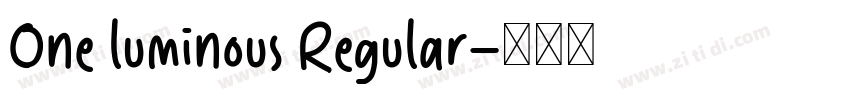 One luminous Regular字体转换